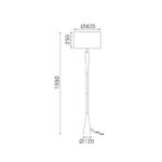 PLANN-ΦΩΤΙΣΤΙΚΟ ΕΠΙΔΑΠΕΔΙΟ ΜΑΥΡΟ ΜΑΤ ΜΕΤΑΛΛΙΚΟ ΣΥΜΒΑΤΙΚΟ ΜΕ ΚΑΠΕΛΟ 1ΧΕ27 IP20 D40.5ΧH155CM - Image 2