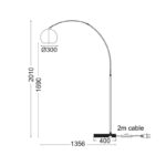 NETTO ΦΩΤΙΣΤΙΚΟ ΕΠΙΔΑΠΕΔΙΟ ΧΡΩΜΙΟ ΜΕΤΑΛΛΙΚΟ ΣΥΜΒΑΤΙΚΟ 1ΧΕ27 IP20 2010Χ1356mm - Image 2