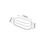 LED PC WHITE WALL LUMINAIRE 230V AC IP66 12W 1020lm 3000K 180° Ra80 - Image 6