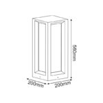 OPHELLIA - ΦΩΤΙΣΤΙΚΟ ΚΗΠΟΥ ΤΣΙΜΕΝΤΕΝΙΟ ΜΑΥΡΟ ΣΥΜΒΑΤΙΚΟ 3xΕ27 & LED 7W IP65 Φ200x560mm - Image 2