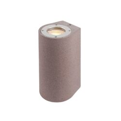 ARETE - ΣΠΟΤ ΤΟΙΧΟΥ ΑΡΧΙΤΕΚΤΟΝΙΚΟΥ ΦΩΤΙΣΜΟΥ ΣΤΡΟΓΓΥΛΟ 2 ΔΕΣΜΕΩΝ ΚΟΚΚΙΝΟ ΣΥΜΒΑΤΙΚΟ 1xGU10 & LED 7W IP65 88x100x130mm