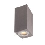 AGNES - ΣΠΟΤ ΤΟΙΧΟΥ ΑΡΧΙΤΕΚΤΟΝΙΚΟΥ ΦΩΤΙΣΜΟΥ ΤΕΤΡΑΓΩΝΟ 2 ΔΕΣΜΕΩΝ ΜΑΥΡΟ ΣΥΜΒΑΤΙΚΟ 1xGU10 & LED 7W IP65 88x100x130mm