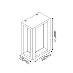 OPHELLIA - ΑΠΛΙΚΑ ΚΗΠΟΥ ΤΣΙΜΕΝΤΕΝΙΑ ΛΕΥΚΟ ΣΥΜΒΑΤΙΚΟ 1xΕ27 & LED 7W IP65 200x120x300mm - Image 2