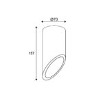 ΟΡΟΦΗΣ Φ/Σ 1ΧGU10 ΚΟΚΚΙΝΟ ΤΣΙΜΕΝΤΟ D7XH16CM FALTSO - Image 2