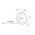 ΕΠΙΤΡΑΠΕΖΙΟ Φ/Σ 1ΧG9 ΦΥΣΙΚΟ ΤΣΙΜΕΝΤΟ+ΛΕΥΚΟ ΓΥΑΛΙ D24x10CM VENUS - Image 3