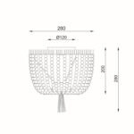 NETTO ΦΩΤΙΣΤΙΚΟ ΚΡΕΜΑΣΤΟ ΛΕΥΚΟ ΣΧΟΙΝΙ ΣΥΜΒΑΤΙΚΟ 1ΧΕ27 IP20 280Χ280mm - Image 3