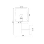 NETTO ΦΩΤΙΣΤΙΚΟ ΕΠΙΤΟΙΧΟ ΚΑΦΕ ΜΕΤΑΛΛΙΚΟ ΣΥΜΒΑΤΙΚΟ 1ΧΕ14 IP20 220Χ340mm - Image 2