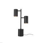 KENNETH-ΦΩΤΙΣΤΙΚΟ ΕΠΙΤΡΑΠΕΖΙΟ ΜΑΥΡΟ  ΜΕΤΑΛΛΙΚΟ ΣΥΜΒΑΤΙΚΟ 2ΧΕ27 IP20 D12ΧH59CM