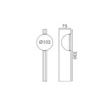 ΦΩΤΙΣΤΙΚΟ ΕΠΙΤΟΙΧΙΟ-ΧΑΛΚΙΝΟ ΜΕΤΑΛΛΟ LED 5W 2700Κ IP20 100x100xH330mm - Image 2