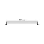 LED ΓΡΑΜΜΙΚΟΣ ΠΡΟΒΟΛΕΑΣ ΓΚΡΙ 1m 36W 3000K 2520LM 3000K  15°x60° IP66 3 YEARS - Image 2
