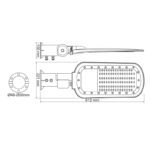 LED ΦΩΤΙΣΤΙΚΟ ΟΔΙΚΟΥ ΓΚΡΙ 230V AC 100W 4000K  14000LM140x90˚ CLASS I IP66 - Image 3