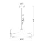 ΚΡΕΜΑΣΤΟ Φ/Σ 1ΧΕ27 ΜΕΤΑΛΛΙΚΟ ΓΚΡΙ Φ36ΧΗ120CM DOMENICA - Image 2