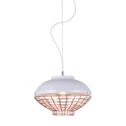 NETTO ΦΩΤΙΣΤΙΚΟ ΚΡΕΜΑΣΤΟ ΓΥΑΛΙΣΤΟ ΛΕΥΚΟ ΜΕΤΑΛΛΙΚΟ ΣΥΜΒΑΤΙΚΟ 1ΧΕ27 IP20 Φ250Χ1500mm