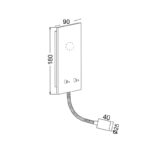 ΒΑΣΗ ΑΠΛΙΚΑΣ ΧΡΩΜΙΟΥ ΜΕΤΑΛΛΙΚΗ ΣΥΜΒΑΤΙΚΗ/LED 1XE27+3W IP20 ΔΙΑΚΟΠ PYTHON - Image 2