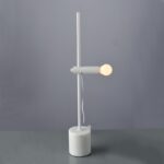 NETTO ΦΩΤΙΣΤΙΚΟ ΕΠΙΤΡΑΠΕΖΙΟ ΛΕΥΚΟ ΜΕΤΑΛΛΙΚΟ ΣΥΜΒΑΤΙΚΟ 1ΧΕ14 IP20 Φ90Χ580mm - Image 2