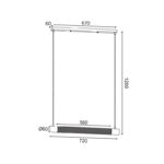 NETTO ΦΩΤΙΣΤΙΚΟ ΚΡΕΜΑΣΤΟ ΑmmΩΔΕΣ ΜΑΥΡΟ ΜΕΤΑΛΛΙΚΗ ΣΥΜΒΑΤΙΚΗ 2ΧΕ27 IP20 720Χ1200mm - Image 2