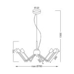 NETTO ΦΩΤΙΣΤΙΚΟ ΚΡΕΜΑΣΤΟ ΜΑΥΡΟ ΜΑΤ ΜΕΤΑΛΛΙΚΟ ΣΥΜΒΑΤΙΚΟ 1ΧΕ27 IP20 Φ760Χ1500mm - Image 2