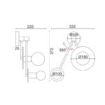 CLOCK-ΦΩΤΙΣΤΙΚΟ ΕΠΙΤΟΙΧΟ ΛΕΥΚΟ ΜΑΡΜΑΡΟ ΣΥΜΒΑΤΙΚΟ  2ΧΕ27 IP20 18Χ74X23CM - Image 2