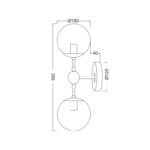 BOMBAY-ΦΩΤΙΣΤΙΚΟ ΕΠΙΤΟΙΧΟ/ΟΡΟΦΗΣ ΜΑΥΡΟ ΜΑΤ ΜΕΤΑΛΛΙΚΟ ΣΥΜΒΑΤΙΚΟ 2ΧΕ14 IP20 15X19X50CM - Image 3