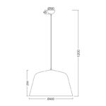 ΚΡΕΜΑΣΤΟ Φ/Σ 1ΧΕ27 ΜΕΤΑΛΛΙΚΟ ΓΚΡΙ Φ40ΧΗ120CM PALLADA - Image 4