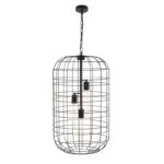 NETTO ΦΩΤΙΣΤΙΚΟ ΚΡΕΜΑΣΤΟ ΜΑΥΡΟ ΜΑΤ ΜΕΤΑΛΛΙΚΟ ΣΥΜΒΑΤΙΚΟ 3ΧΕ27 IP20 Φ430Χ1350mm