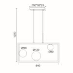 NETTO ΦΩΤΙΣΤΙΚΟ ΚΡΕΜΑΣΤΟ ΜΑΥΡΟ ΜΕΤΑΛΛΙΚΟ ΣΥΜΒΑΤΙΚΟ 3ΧG9 IP20 540Χ1200mm - Image 3