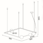 NETTO ΦΩΤΙΣΤΙΚΟ ΚΡΕΜΑΣΤΟ ΜΑΥΡΟ ΜΕΤΑΛΛΙΚΟ ΣΥΜΒΑΤΙΚΟ 4ΧG9 IP20 580Χ1200mm - Image 6