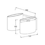 NETTO ΦΩΤΙΣΤΙΚΟ ΕΠΙΤΟΙΧΟ ΧΡΩΜΙΟ ΜΕΤΑΛΛΙΚΟ ΣΥΜΒΑΤΙΚΟ 2ΧGU9 IP20 290Χ140mm - Image 2