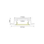 MINI ΠΡΟΦΙΛ ΑΛΟΥΜΙΝΙΟΥ ΜΕ ΟΠΑΛ ΚΑΛΥΜΜΑ - Image 2