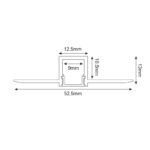 ΕΥΚΑΜΠΤΟ TRIMLESS ΠΡΟΦΙΛ ΑΛΟΥΜΙΝΙΟΥ P121FL ΜΕ ΟΠΑΛ ΚΑΛΥΜΜΑ ΣΙΛΙΚΟΝΗΣ 2m/pc - Image 5