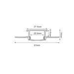 ΕΥΚΑΜΠΤΟ TRIMLESS ΠΡΟΦΙΛ ΑΛΟΥΜΙΝΙΟΥ ΜΕ ΟΠΑΛ ΚΑΛΥΜΜΑ ΣΙΛΙΚΟΝΗΣ - Image 2