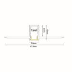 LATE ULTRa MINI TRIMLESS ΠΡΟΦΙΛ ΑΛΟΥΜΙΝΙΟΥ ΜΕ ΟΠΑΛ PC ΚΑΛΥΜΜΑ 2m/pc - Image 3