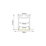 GENO ΠΡΟΦΙΛ ΑΛΟΥΜΙΝΙΟΥ ΜΕ ΟΠΑΛ ΚΑΛΥΜΜΑ - Image 2