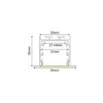 VYLO ΠΡΟΦΙΛ ΑΛΟΥΜΙΝΙΟΥ P211U ME ΟΠΑΛ PC ΚΑΛΥΜΜΑ 3m/pc - Image 4