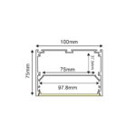 INIGO ΠΡΟΦΙΛ ΑΛΟΥΜΙΝΙΟΥ ΜΕ ΟΠΑΛ PC ΚΑΛΥΜΜΑ 3m/pc - Image 4