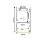 SIEN ΠΡΟΦΙΛ ΑΛΟΥΜΙΝΙΟΥ P288U ME ΟΠΑΛ PC ΚΑΛΥΜΜΑ 2m/pc - Image 4