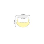 FOCUS 60° ΕΠΙΤΟΙΧΟ ΠΡΟΦΙΛ ΑΛΟΥΜΙΝΙΟΥ ΜΕ ΗΜΙΔΙΑΦΑΝΕΣ ΚΑΛΥΜΜΑ - Image 2