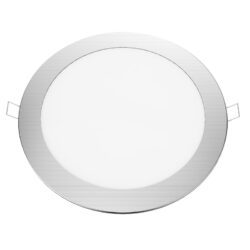 LED ΠΑΝΕΛ ΧΩΝΕΥΤΟ 230V AC 18W 4000K 1800LM Ra80 Φ220mm ΝΙΚΕΛ ΜΑΤ ΣΤΡΟΓΓΥΛΟ