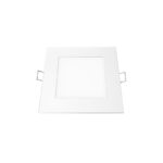 LED ΠΑΝΕΛ ΧΩΝΕΥΤΟ 230V AC 6W 3000K 450LM Ra80 Φ118mm ΛΕΥΚΟ ΤΕΤΡΑΓΩΝΟ