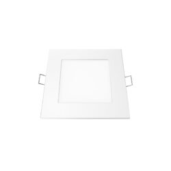 LED ΠΑΝΕΛ ΧΩΝΕΥΤΟ 230V AC 6W 3000K 450LM Ra80 Φ118mm ΛΕΥΚΟ ΤΕΤΡΑΓΩΝΟ