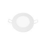 LED ΠΑΝΕΛ ΧΩΝΕΥΤΟ 230V AC 6W 4000K 470LM Ra80 Φ119mm ΛΕΥΚΟ ΣΤΡΟΓΓΥΛΟ