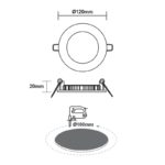 LED ΠΑΝΕΛ ΧΩΝΕΥΤΟ 230V AC 6W 4000K 470LM Ra80 Φ119mm ΛΕΥΚΟ ΣΤΡΟΓΓΥΛΟ - Image 3
