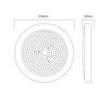 LED ΦΩΤΙΣΤΙΚΟ ΠΛΑΣΤΙΚΟ ΠΙΣΙΝΑΣ 12V DC 20W 3000K 2100LM 110° IP68 Φ210Χ20mm ΛΕΥΚΟ - Image 2