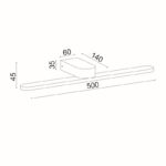 PHOEBE-ΦΩΤΙΣΤΙΚΟ ΕΠΙΤΟΙΧΟ ΜΑΥΡΟ ΜΑΤ ΜΕΤΑΛΛΙΚΟ  LED 16W 4000K 1040LM IP44 50Χ12Χ4CM - Image 6