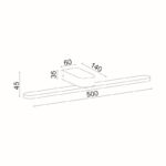 PHOEBE-ΦΩΤΙΣΤΙΚΟ ΕΠΙΤΟΙΧΟ ΛΕΥΚΟ ΜΑΤ ΜΕΤΑΛΛΙΚΟ LED 16W 4000K 1040LM IP44 50Χ12Χ4CM - Image 3