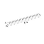 NETTO ΦΩΤΙΣΤΙΚΟ ΕΠΙΤΟΙΧΟ ΑΣΗΜΙ ΑΛΟΥΜΙΝΙΟ LED 12W 300K 780Lm IP44 570X70MM - Image 2