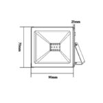 LED SMD ΠΡΟΒΟΛΕΑΣ 230V AC 10W 3000K 800LM IP66 Ra80 ΛΕΥΚΟ - Image 2