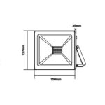 LED SMD ΠΡΟΒΟΛΕΑΣ 12-24V DC 20W 6000K 1760LM IP66 Ra80 ΜΑΥΡΟ - Image 2