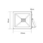 LED SMD ΠΡΟΒΟΛΕΑΣ 230V AC 20W ΜΠΛΕ IP66 ΜΑΥΡΟ - Image 2