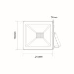 LED SMD ΠΡΟΒΟΛΕΑΣ 230V AC 70W 3000K 6000LM IP66 Ra80 ΜΑΥΡΟ - Image 3